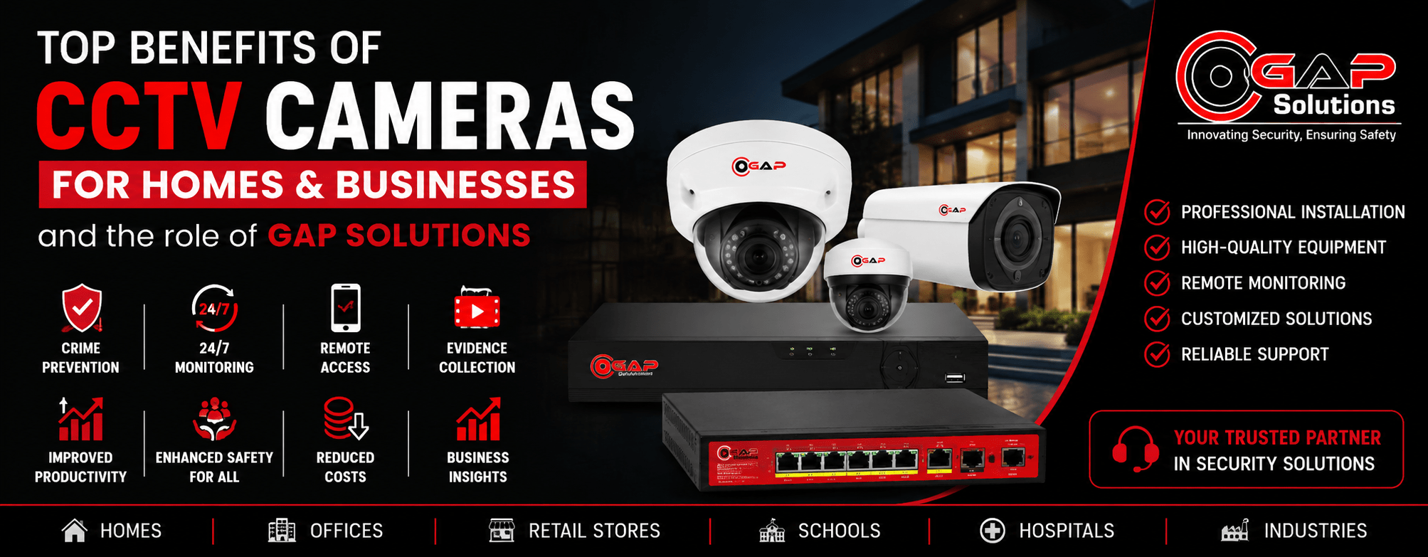Top Benefits of CCTV Cameras for Homes and Businesses: How GAP Solutions Enhances Security